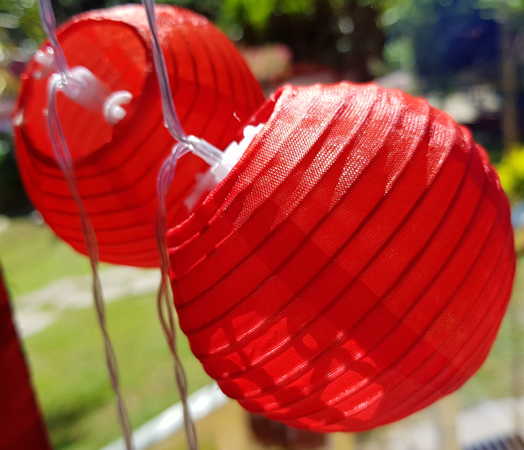 Conjunto De Lanternas Chouchin Lanternas Chinesas Vermelha Led Cintamani