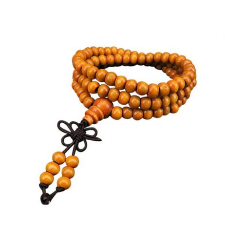 Mala 108 contas de Madeira 6mm - Rosário Budista - Envernizado