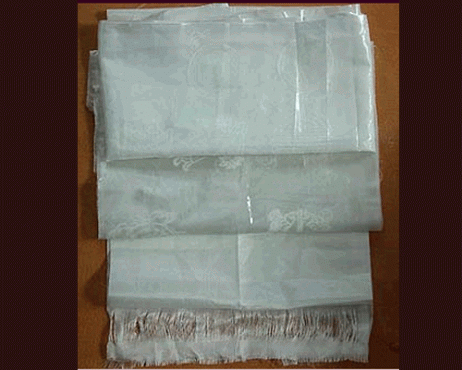 Khatag Tibetana - Lenço para Oferenda - Branca 30X140cm