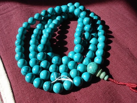 Mala em Turquesa do Sikkin - 108 contas 8mm - Rosário Budista - Image 3