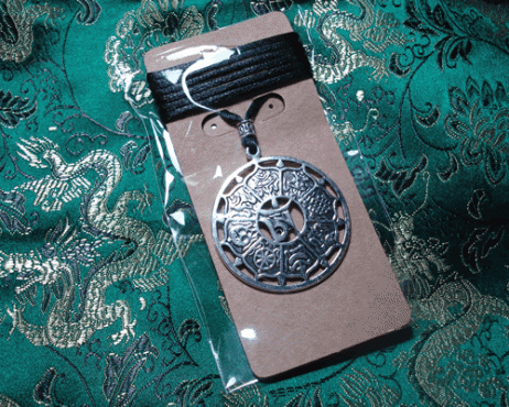 Cordão Oito Símbolos Auspiciosos - Mandala - Fio Preto