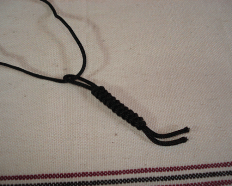 Cordão Nó da Linhagem Preto - Cordão de Proteção para o Corpo