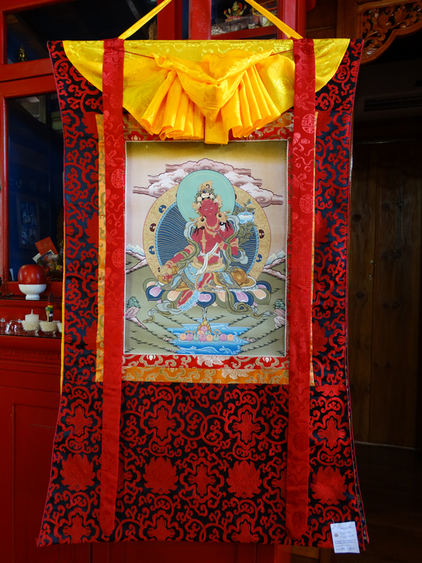 Thangka Tara Vermelha Estado Desperto Budismo Tibetano Cintamani