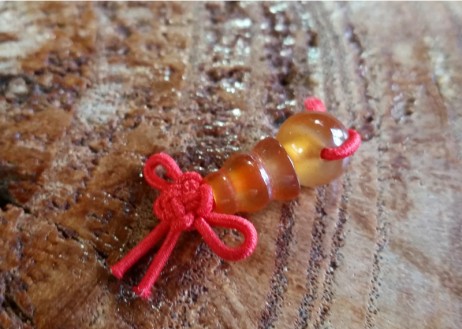 Guru Bead em Ágata Laranja 8mm