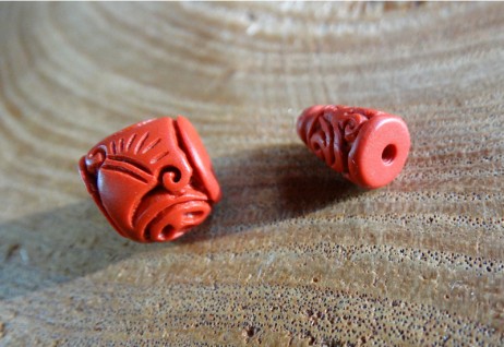 Guru Bead em Cinnabar 10mm