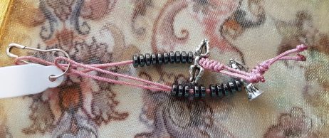 Contador de Mantras para Mala em Hematita - Com Sino, Dorje e Nó da Linhagem - Rosa - Image 2