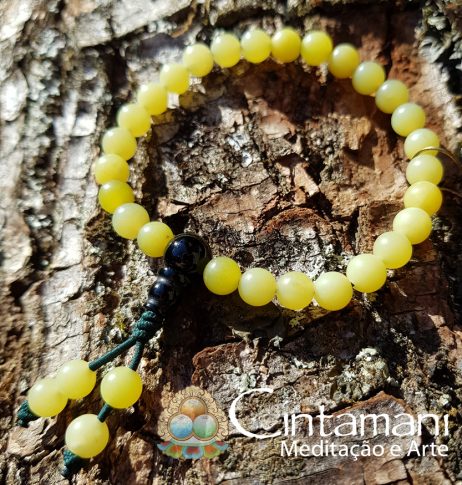 Mala Tibetano de Mão em Jade - 27contas 6mm - Rosário Budista - Japamala