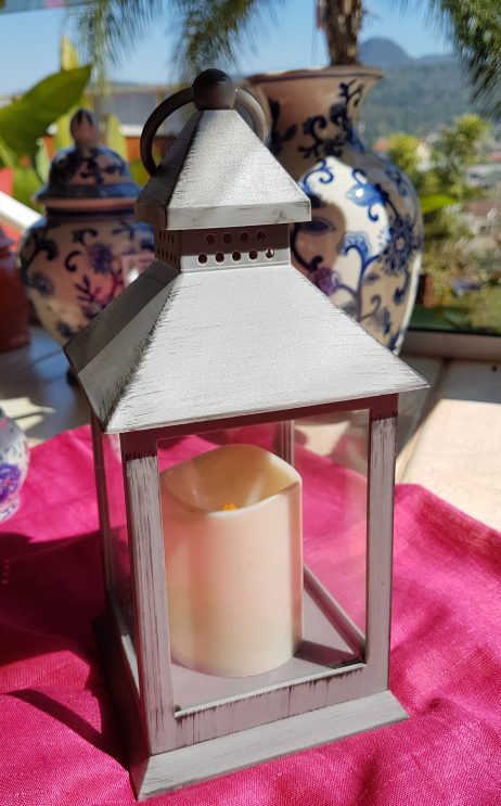Lanterna Zen com Vela de Led
