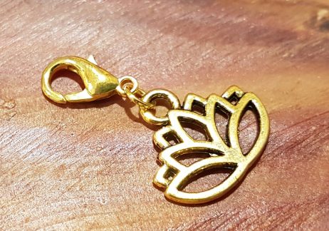 Marcador de Mala Flor de Lótus Dourado para Rosário Tibetano - Image 2