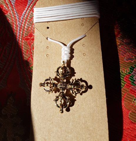 Dorje Cruzado - Pingente com Nó da Linhagem - Dourado - Image 2
