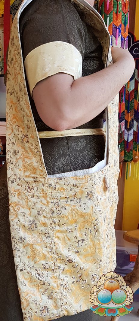 Bolsa de Lama Tibetana em Brocado Amarela