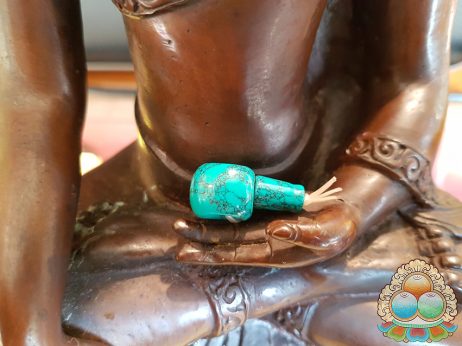 Guru Bead em Spider Turquesa 12mm - Image 2