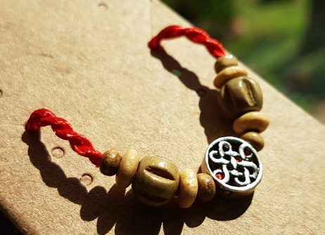 Pulseira Conexões Positivas - Nó-Sem-Fim e Madeira