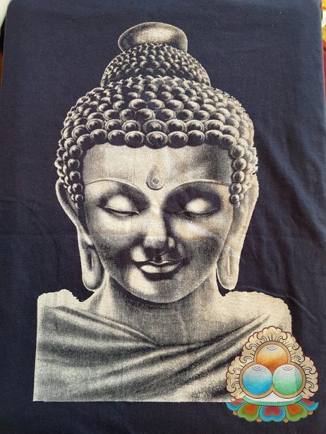 Camiseta do Nepal - Face de Buddha - Azul Marinho 38