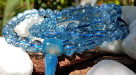 Mala Tibetano de 108contas de Cristal 8mm - Rosário Budista - Japamala - Contador Sino e Dorje