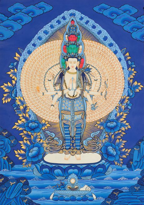 Thangka de Avalokiteshvara - Buda da Compaixão - Pintura Tibetana - Image 2
