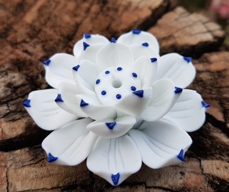 Incensário Porcelana Flór de Lótus Azul - Image 3