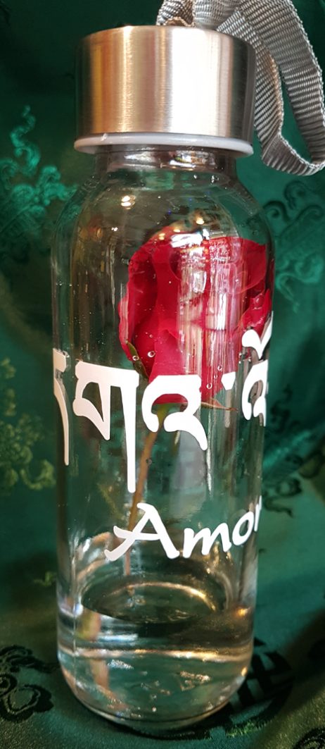 Garrafa para Água com Sílaba Tibetana - Amor