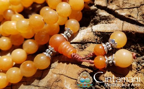 Mala Tibetano em Aventurina - 108contas 8mm - Rosário Budista - Japamala - Mantra da Compaixão - Image 3
