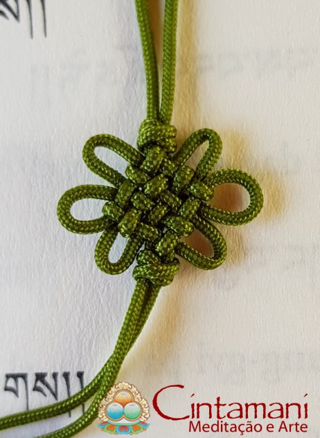 Nó-Sem-Fim para Tassel - Conjunto com 8 unidades - Verde Oliva