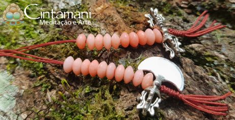 Contador de Mantras para Mala em Coral - Com Kártika, Dorje e Nó da Linhagem - Image 2