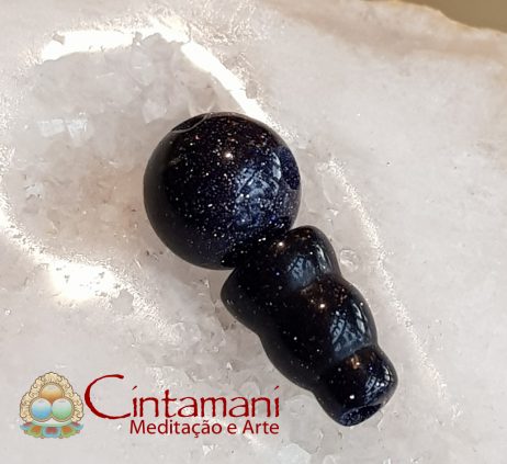 Guru Bead em Pedra Estrela 8mm - Blue Sand