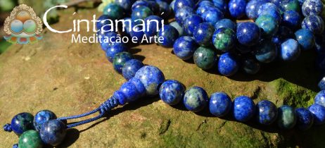 Mala Tibetano de 108contas de Lápis Lázuli 8mm - Rosário Budista - Japamala