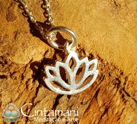 Pingente Flor de Lótus - Padma - Colar e Pingente em Prata 925 - Autoconhecimento