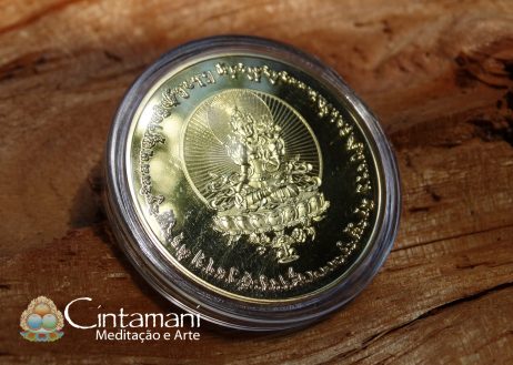 Amuleto Tara Banca e Tara Verde - Deidades Tibetanas - Moeda em Bronze - Image 3