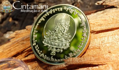 Amuleto Tara Banca e Tara Verde - Deidades Tibetanas - Moeda em Bronze - Image 2
